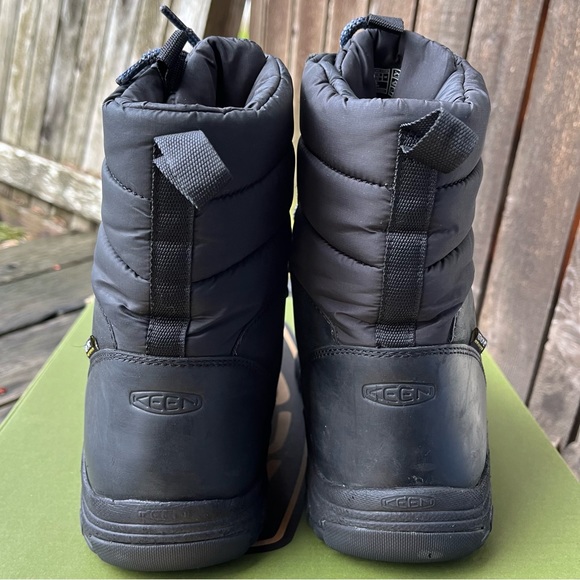 Keen Wm’s Greta Waterproof Black Insulated Lace Up Hiking Boots Sz 8US/38.5 EU - Picture 7 of 16